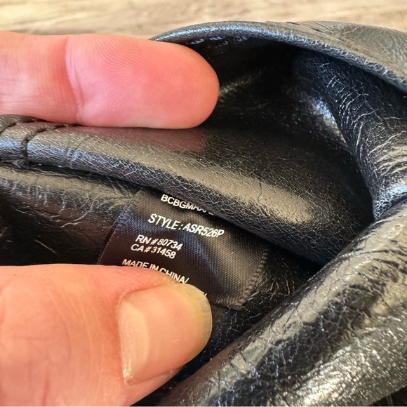BCBGMAXAZRIA Black Tri-Fold Faux Leather Clutch/Pouch - Y2K Style - Picture 3 of 13